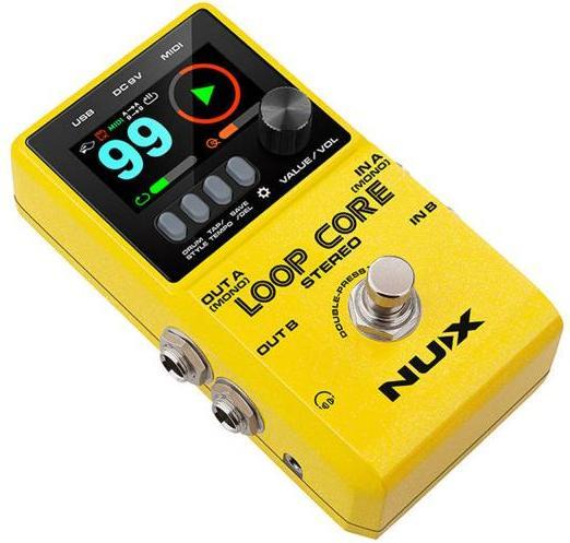 Produktbild NUX Loop Core Stereo Effektgerät Looper-Pedal mit Instrumentenkabel (Gitarre, Bass)