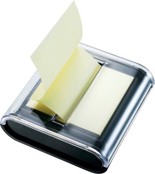 Produktbild notes Z-Notes Haftnotizen-Spender, Acryl, bestückt transparent/schwarz, quadratisch, für Z-N... (75 x 75 cm)