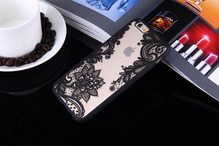 Produktbild König Design Apple iPhone SE 2020 Handy Hülle Mandala Case Schutzhülle Cover Blüte Schwarz (Apple iPhone SE (2nd Gen))
