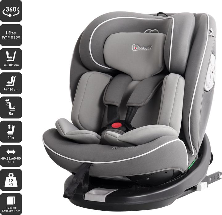 Produktbild BabyGo Nova2 grey (Babyschale, ECE R129/i-Size Norm)