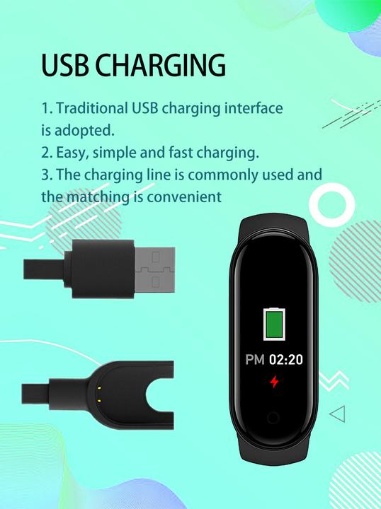 Image du produit PhoneLook Active Fitness Tracker M7 Bracelet sportif intelligent Montre connectée Bluetooth foncé