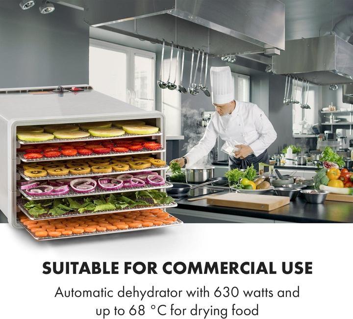 Produktbild Klarstein Fruit Jerky Pro 6 Dörrautomat Dehydrator 6 Etagen Edelstahl
