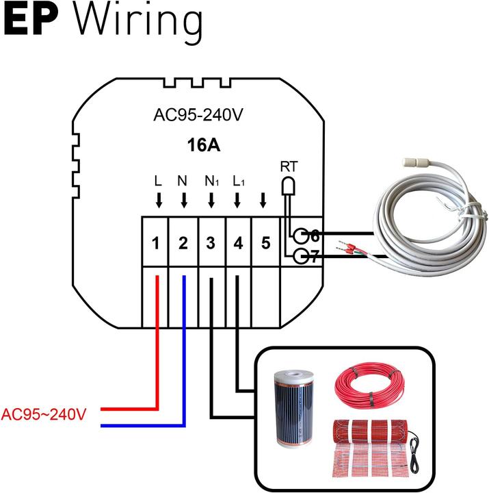 Actual product image Beok controls Electric heater thermostat, 1pc WIFI