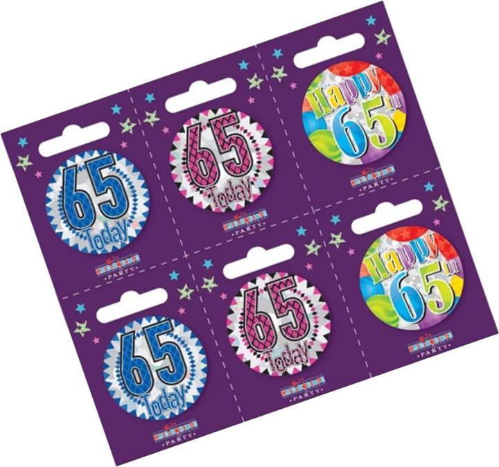 Immagine prodotto Kaleidoscope Piccolo 65° Compleanno Set di Badge
