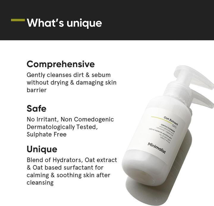 Actual product image Minimalist Oat Extract 6% Face Cleanser (Gel, 120 ml)