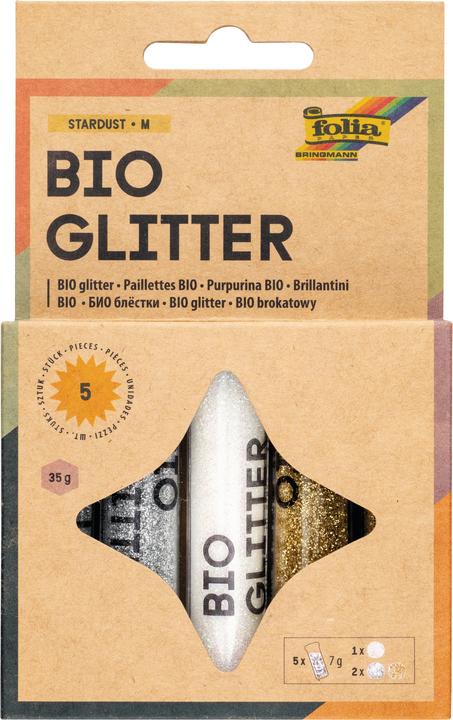 Image du produit Folia BIO Glitter Mix STARDUST "M (5 x)