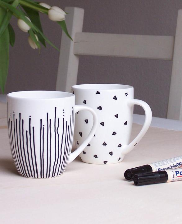 Produktbild I Am Creative Porcelain Pen 5er-Set (Schwarz, Signalgelb, Kirschrot, Royalblau, Französisch grün, 4 mm, 5 x)