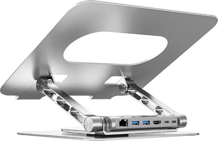 Produktbild Unitek PODSTAWKA POD LAPTOP + HUB USB-C HDMI 1.4 4K PD 100W (USB-C, 1 Ports)