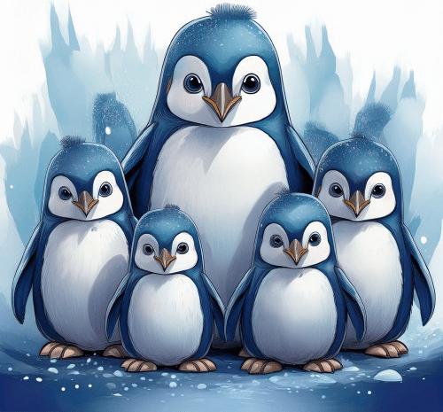 Produktbild Bügelbilder Bügelbild süsse Pinguine