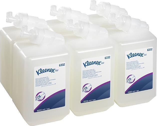 Immagine prodotto Kimberly-Clark Kleenex® shampoo per capelli e corpo - cassetta / bianco /1 litro - 6 cassette (Sapone liquido, 1000 ml)