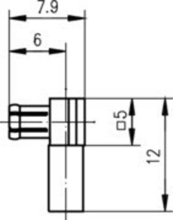 Actual product image Telegärtner MCX cable angle plug crimp C2213, K 01252 d, gold (standard)
