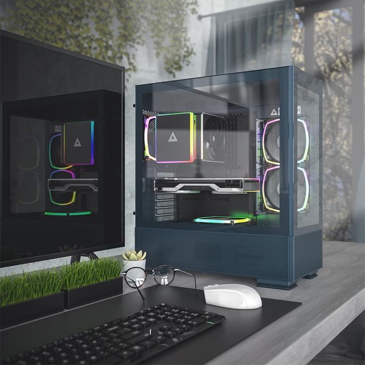 Actual product image Montech SKY TWO, Midi Tower - blue (ATX, Mini-ITX, mATX)