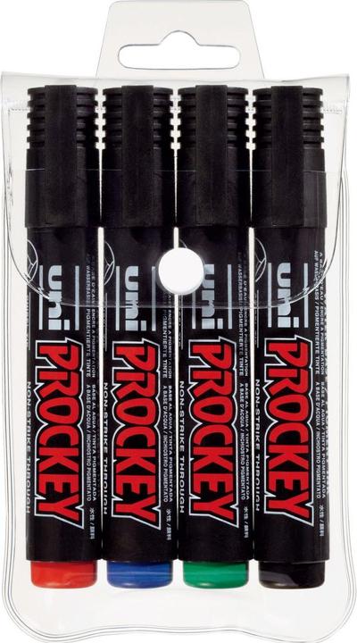 Actual product image Uni-ball Universal marker Prockey PM122 4-pack case (Red, Black, Blue, Green, 1.80 mm, 4 x)