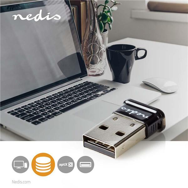 Produktbild Nedis Bluetooth-Dongle 4.0 Bluetooth/USB inklusive: Software 10 m Schwarz