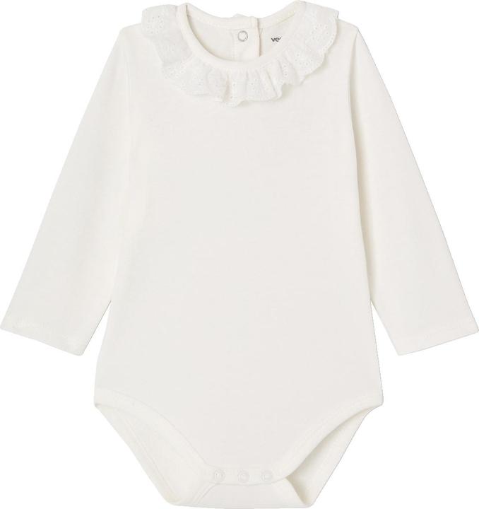 Actual product image Vertbaudet Bio-Kollektion: Baby Langarm-Body mit besticktem Kragen (80)