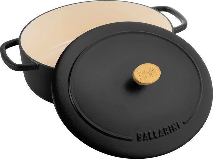Image du produit Ballarini Cocotte BELLAMONTE 37 cm ovale 9,5 litres en fonte noire (37 cm, Cocotte + faitout, Fonte)