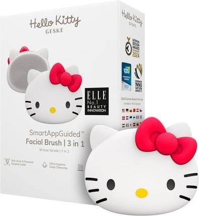 Productafbeelding Konjac Sponge Szczoteczka do czyszczenia twarzy 3w1 Geske z Aplikacją (Hello Kitty starlight)
