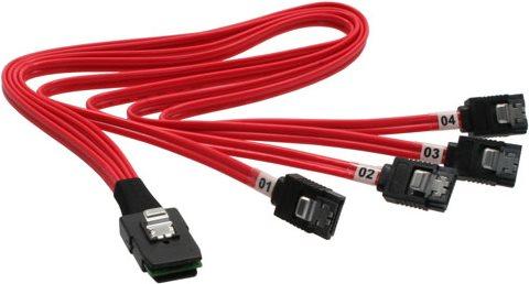 Image du produit InLine Câble SAS (OCR), 1x Mini-SAS vers 4x SATA