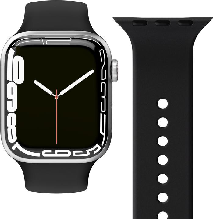 Vonmählen Custodia in silicone Loop 2 Band One Black 42/44/45/49mm (45 mm, 44 mm, 42 mm, 49 mm, Silicone, Elastomero (TPR))