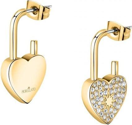Actual product image Morellato Romantic gold plated earrings with Abbraccio SABG27 crystals