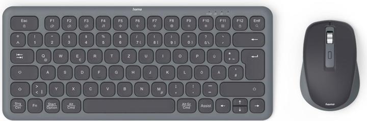 Produktbild Hama Multi-Device-Tastatur-Maus-Set WKM-500 kabellos klein SW QWERTZ DE (DE, Kabellos)