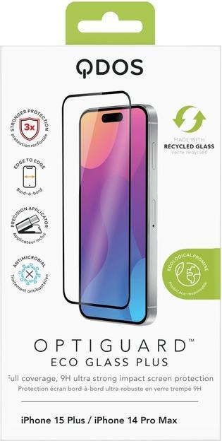 Actual product image QDOS Optiguard Eco Glass Plus (1 Piece, Apple iPhone 15 Plus)