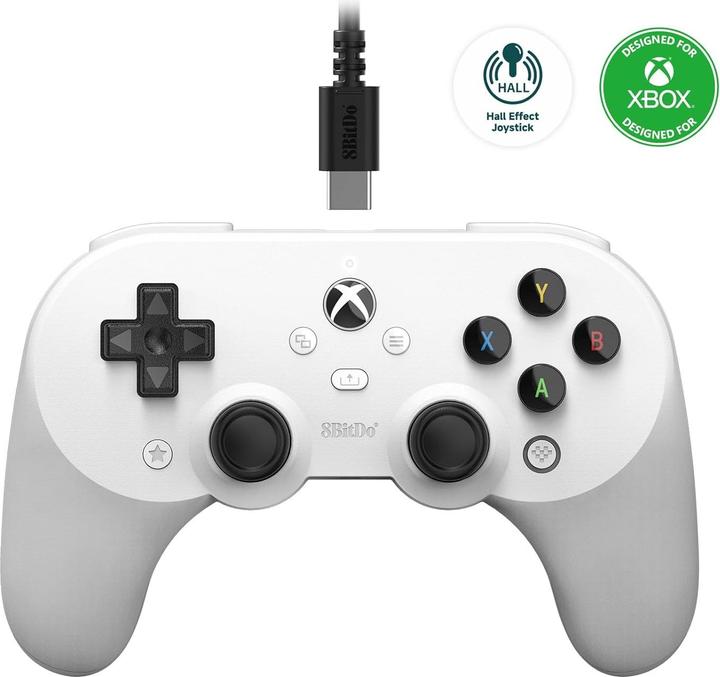 Actual product image 8bitdo Pro 2 Wired Xbox Gamepad White