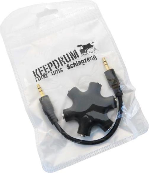 Produktbild keepdrum ADA067 5-fach Kopfhörer-Verteiler Splitter mehrfach Y-Adapter