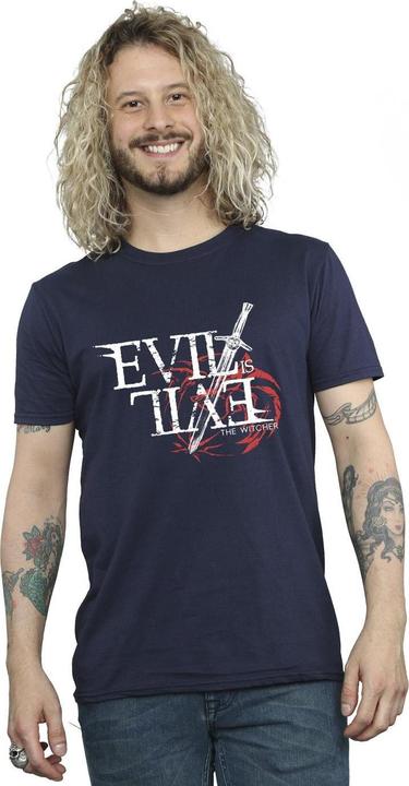 Immagine prodotto Netflix The Witcher Evil Is Evil Maglietta Uomo (4XL)