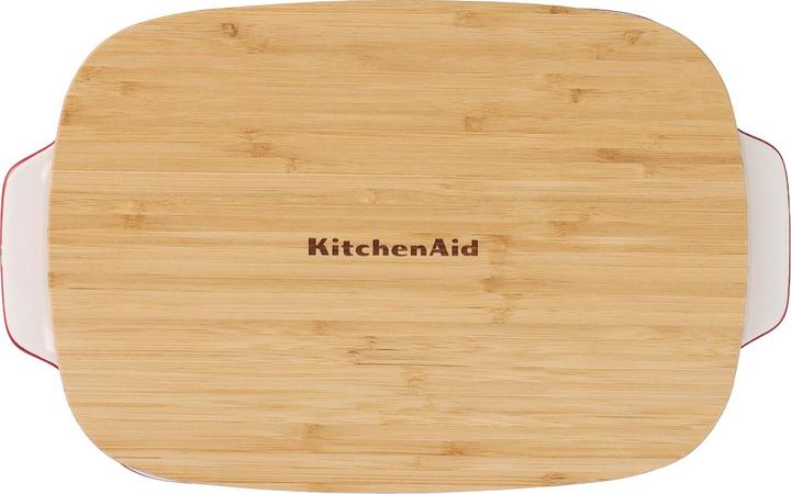 Produktbild KitchenAid overschaal met bamboe deksel - medium - keizer rood