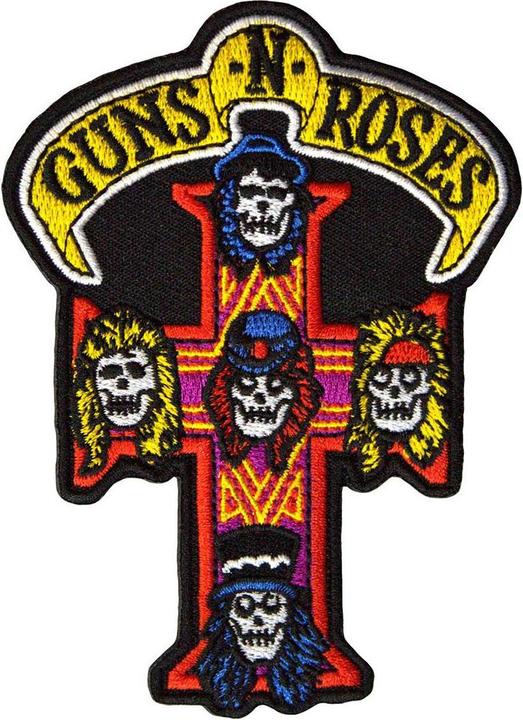 Guns N Roses Kreuz Aufnäher zum Aufbügeln Appetite For Destruction Polyester