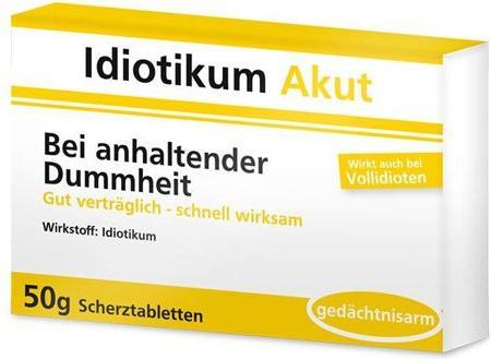 Produktbild Fasnacht Scherztabletten Idiotikum Akut