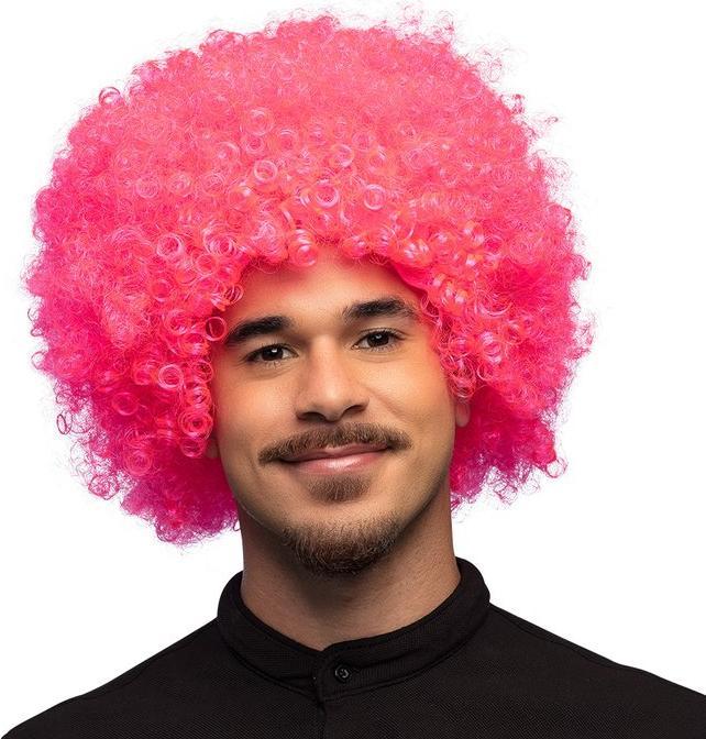 Produktbild Fasnacht Perücke Afro rosa