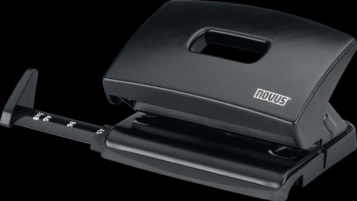 Image du produit Novus Perforateur C 216, capacité : 16 feuilles, noir perforation : 80 mm, avec butée, en métal, avec