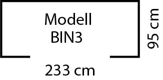 Actual product image Globel Dustbin box 7x3 233x95x132 cm anthracite