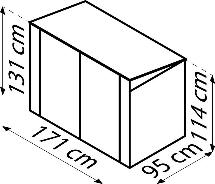 Produktbild Globel Mlltonnenbox 5x3 171x95x132 cm anthrazit