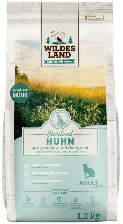Wildes Land Dry food Adult Chicken Sterilised, 1.2 kg (Adult, 1 pcs., 1250 g)