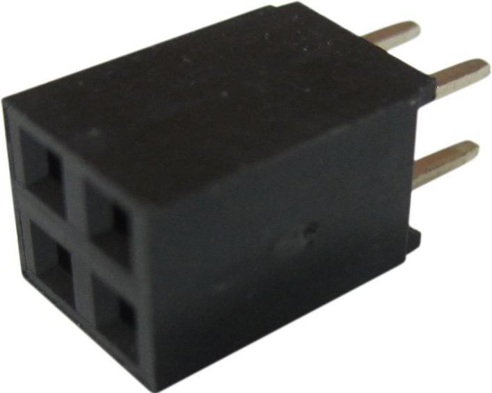 Produktbild RND Electronics Gerade Buchse, Leiterplattenbuchse, Durchsteckmontage, 2 Reihen, 4 Kontakte, 2.54mm Raster