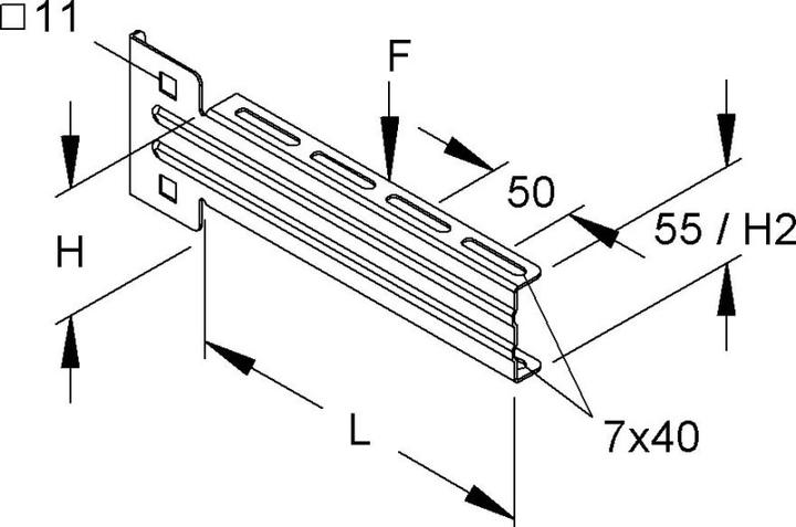 Actual product image Niedax Boom KTUM 200 E3 (0.21 m)