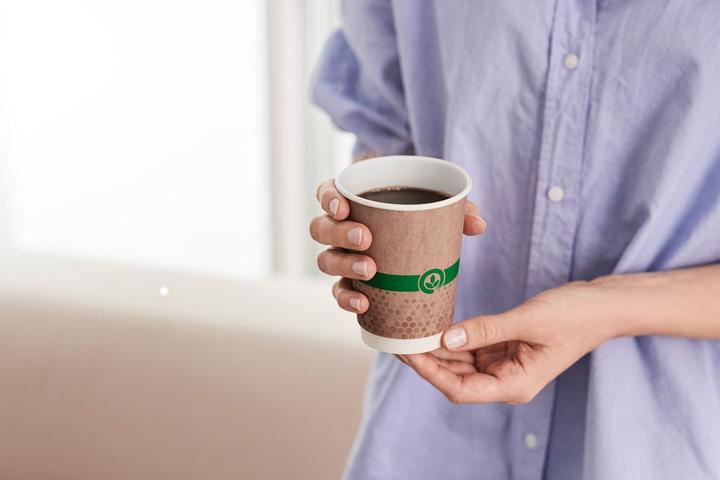 Actual product image Biopak Coffee mug Melli Double Wall 3.5 dl - Plastic-free coating (25 x)