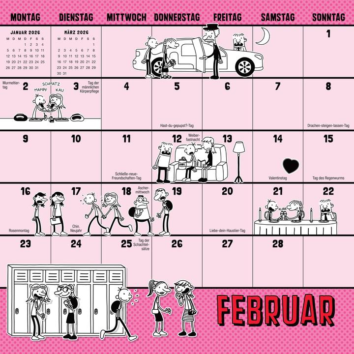 Produktbild Kinney:Gregs Kalender 2026 (Harter Einband, Deutsch)
