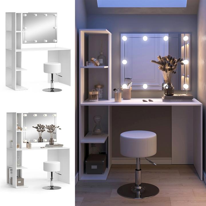 Produktbild Vicco Tower mit Hocker und Beleuchtung (122.5 x 55.5 x 76 cm)