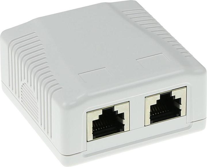 Immagine prodotto Scatola montata in superficie schermata 2 porte CAT5E. Tipo: CAT5E Wall mountbox c5e 2p shielded