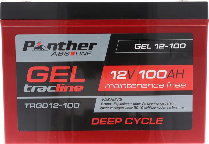 Produktbild Panther tracline Gel Tiefetlade Cycle 12V 100Ah Bleiakku AGM Blei Gel Akku (12 V, 100 Ah)