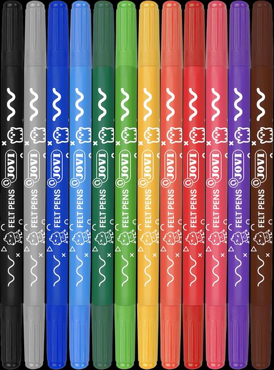 Actual product image Jovi Double fibre-tip pens PU=12 colours (12 colours, 12 x)