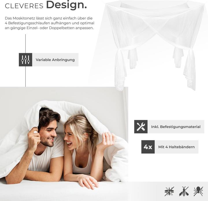 Image du produit tectake Moustiquaire pour Lit (200 x 210 cm)