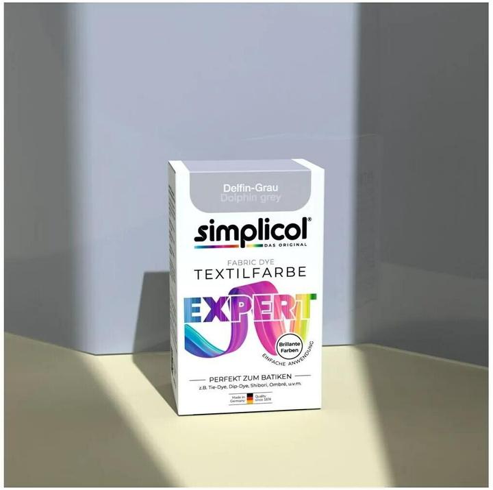 Actual product image Simplicol Textilfarbe expert (Dolphin gray, 150 ml)