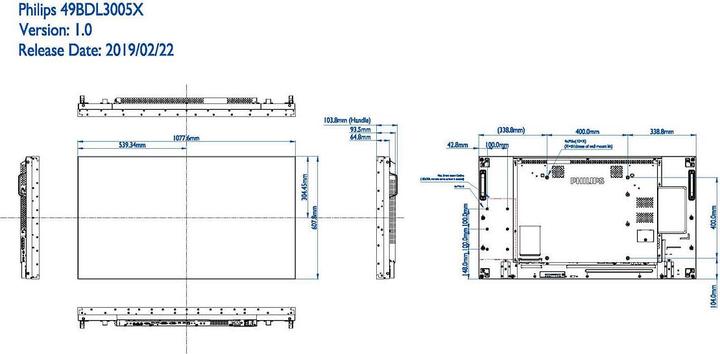 Actual product image Philips 49bdl3005x (1920 x 1080 pixels, 48.50")