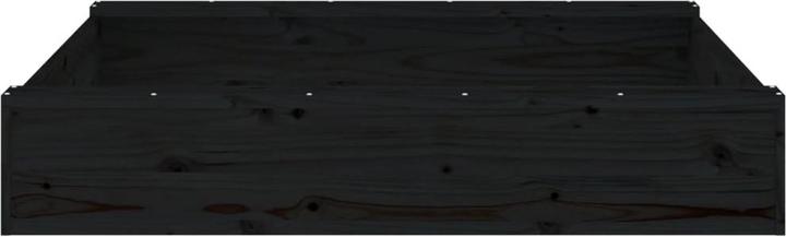 Actual product image VidaXL Sandkasten mit Sitzen Schwarz Quadratisch Massivholz