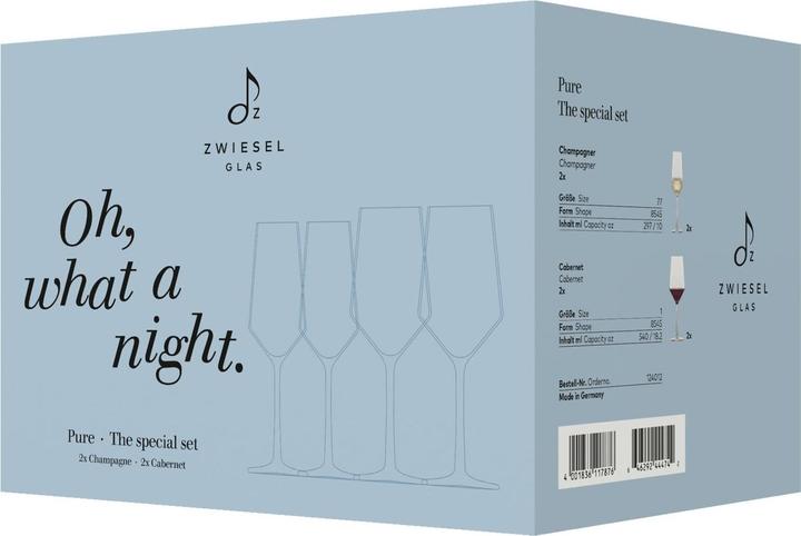 Produktbild Zwiesel Weinglasset Pure Date Night 4-teilig (54 cl, 4 Gläser, Weingläser Set)